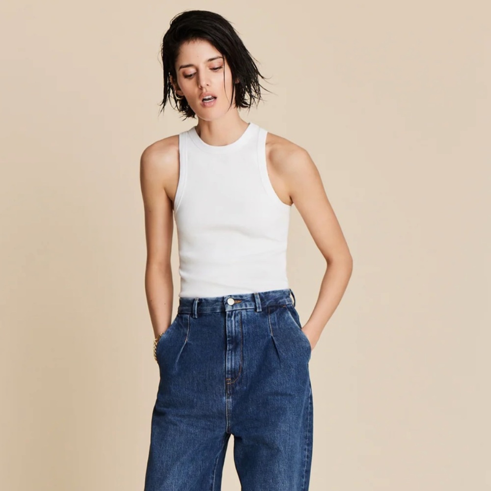 SOLD OUT NYC - NOT SO BASIC TANK IN WHITE